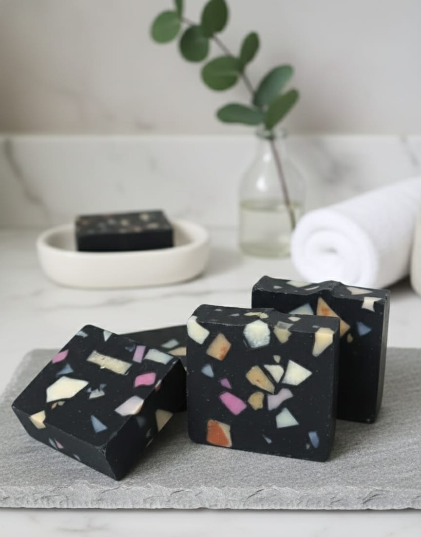 NATURINE Mosaic Soap | Handmade Charcoal & Clay Cleansing Bar
