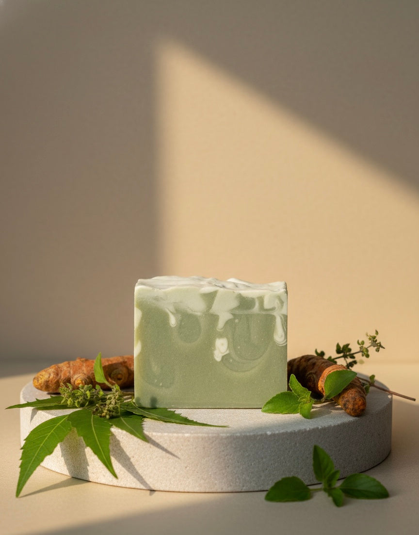 NATURINE French Green Clay Soap | Handmade Purifying Cleansing Bar
